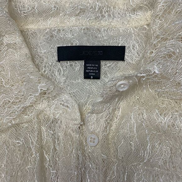 Joe Jeans cream lace button up boho chic top - Picture 2 of 2